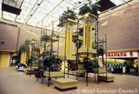 Old photograph of inside of Almondvale Shopping Centre